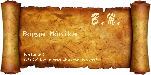Bogya Mónika névjegykártya
